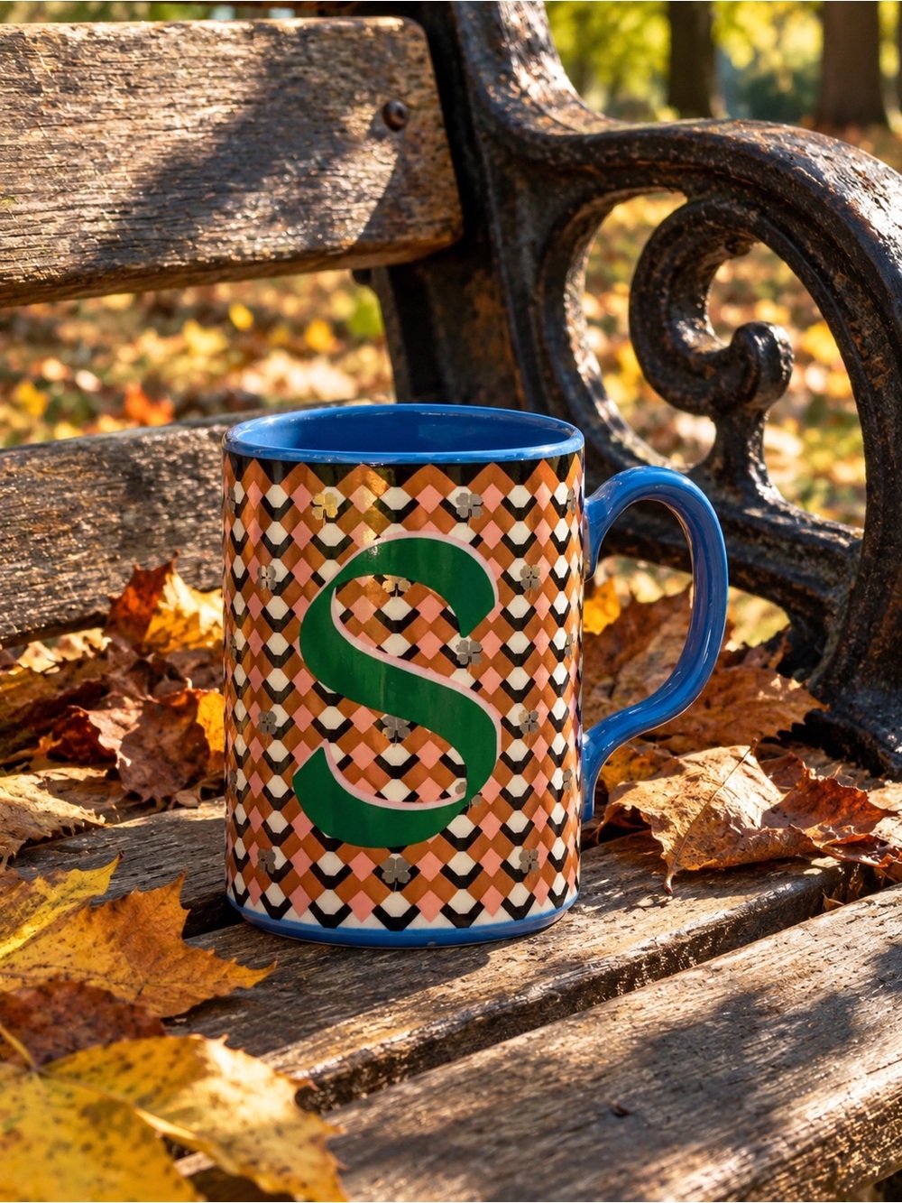 Fiesta Bistro Monogram Mug “S” from Anthroplogie NWOT